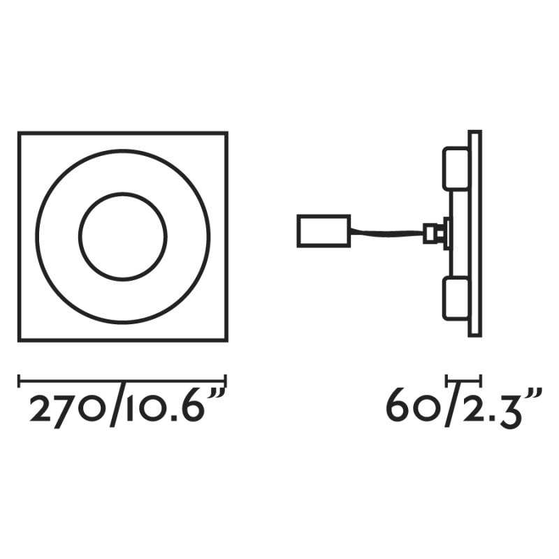Lampe mur plâtre LED intégrée blanc LARONXE