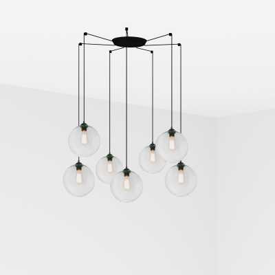 Lampe de plafond en acier E27 noir mat HECHES