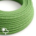 Câble textile décoratif pour extérieur de couleur verte