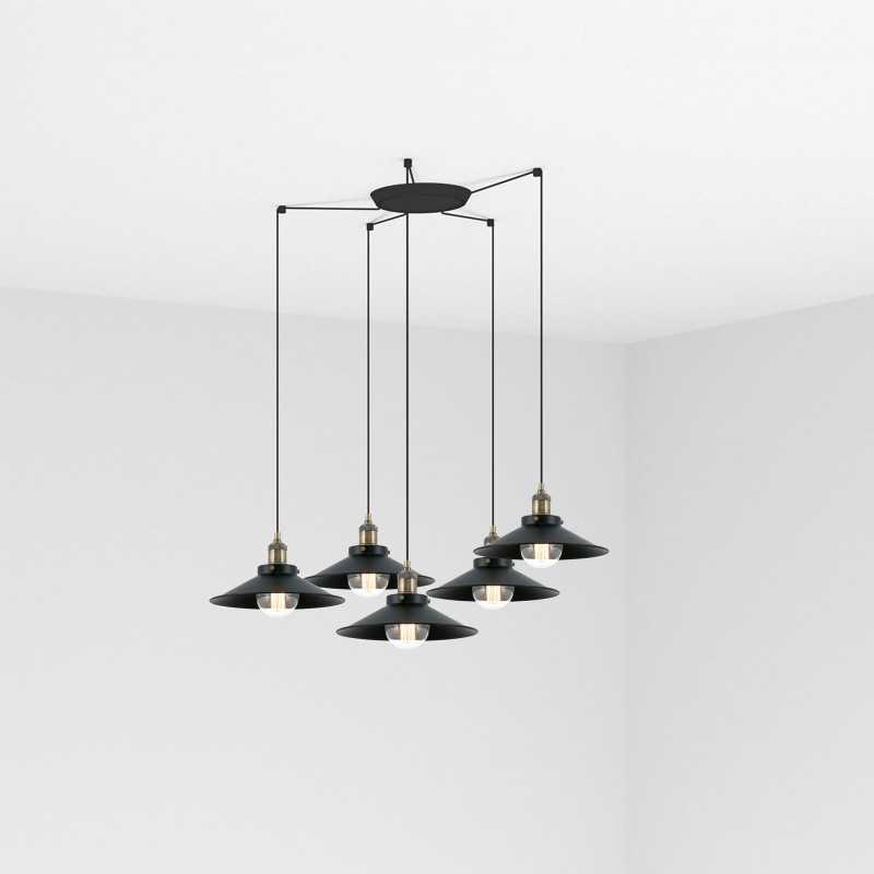 Lampe plafond acier E27 or antique LEVARE
