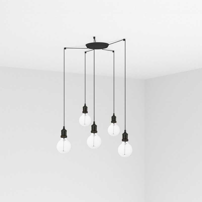Lampe plafond acier E27 noir ATTICHY