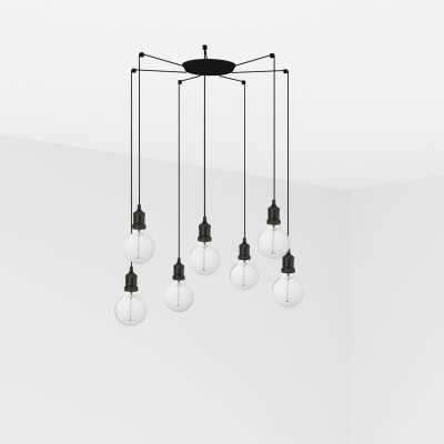 Lampe plafond acier E27 noir VALOTTE