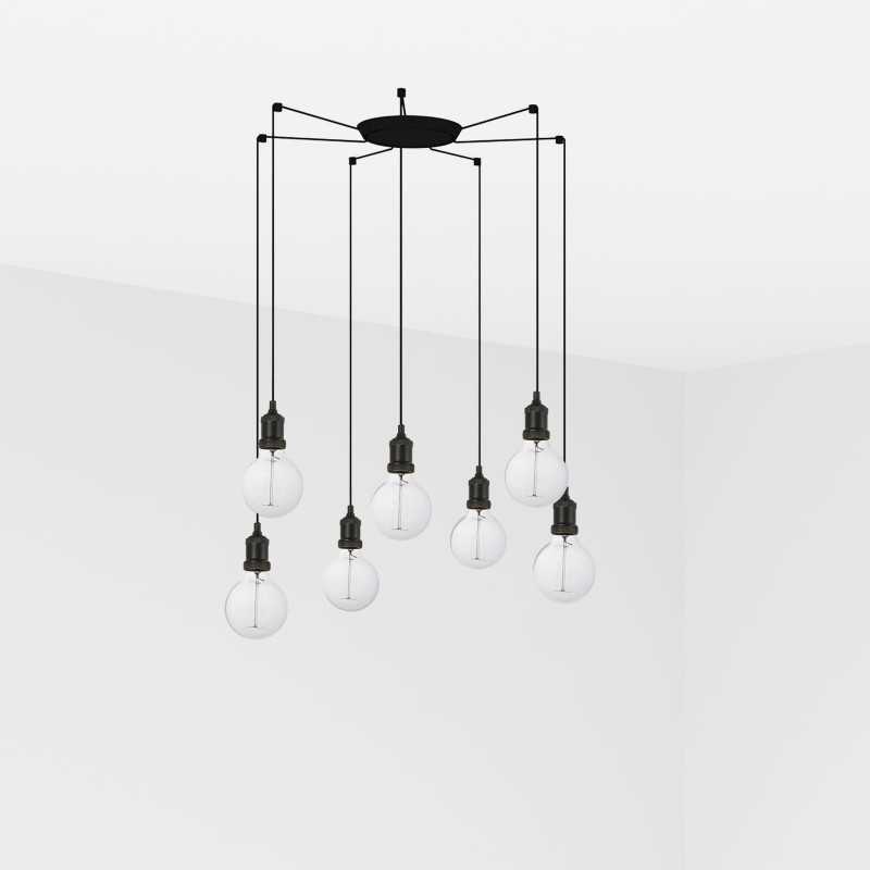 Lampe plafond acier E27 noir VALOTTE