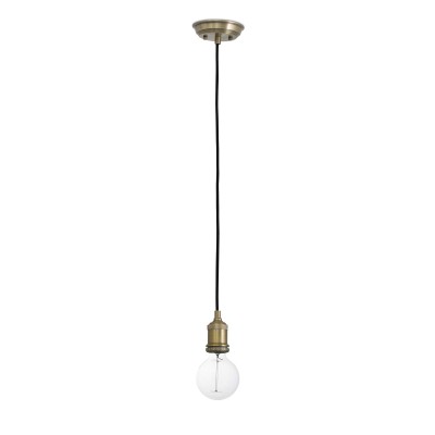 Lampe plafond acier E27 or antique VERGONS