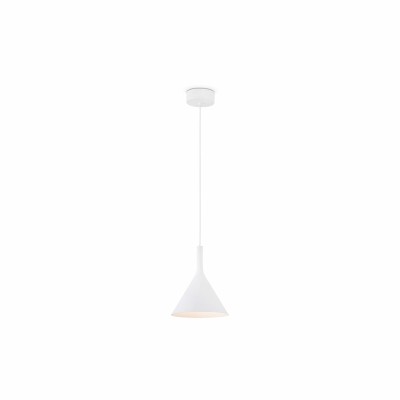 Lampe plafond acier LED intégré blanc mat DRULHE