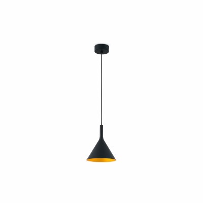 Lampe plafond acier LED intégré noir LANGIS