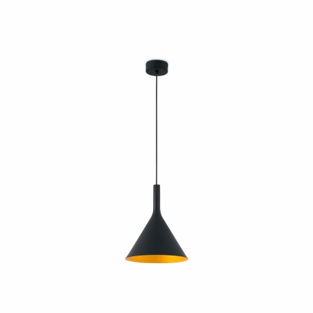 Lampe plafond acier LED intégré noir DARNIS