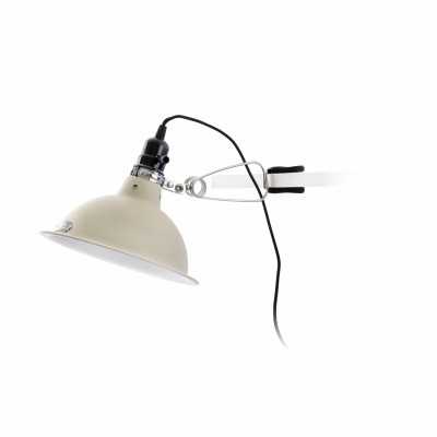 Lampe table acier E27 beige CREVIN
