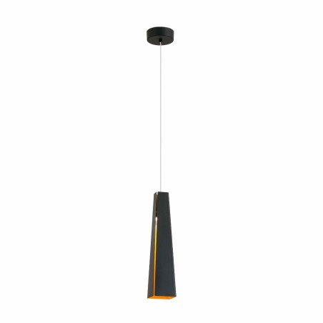 Lampe plafond aluminium LED intégré noir mat AMPLIER