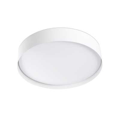 Lampe plafond acier LED intégré blanc mat SAULES
