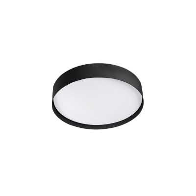 Lampe plafond acier LED intégré noir mat CARBINI