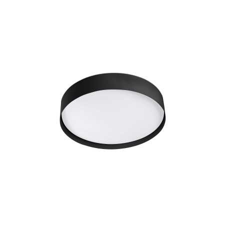 Lampe plafond acier LED intégré noir mat CARBINI