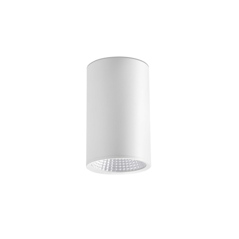 Lampe plafond aluminium LED intégré blanc mat MEURGER