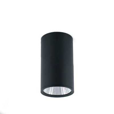 Lampe plafond aluminium LED intégré noir mat ORBEVAL
