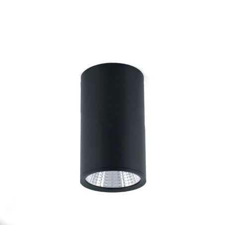 Lampe plafond aluminium LED intégré noir mat ORBEVAL