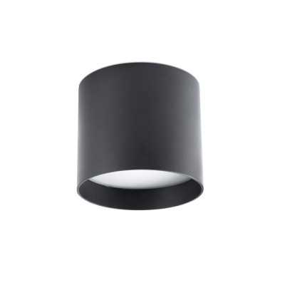 Lampe plafond aluminium LED intégré noir mat LUMINY