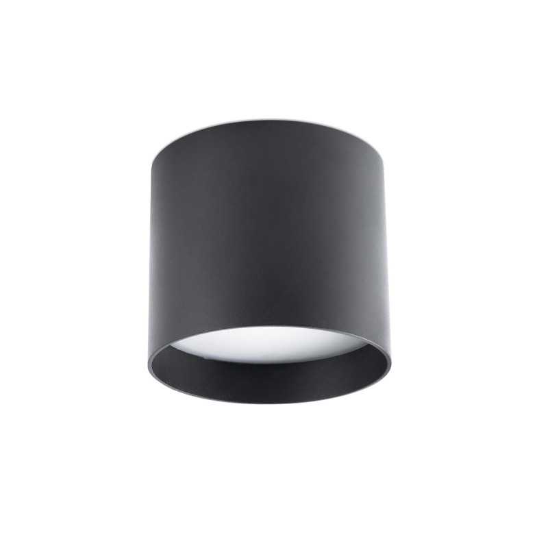 Lampe plafond aluminium LED intégré noir mat LUMINY