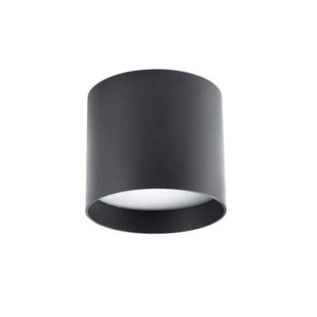 Lampe plafond aluminium LED intégré noir mat LUMINY