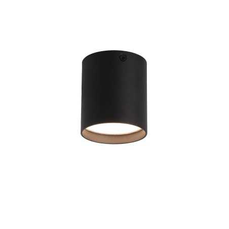 Lampe plafond aluminium LED intégré noir mat NOUZET