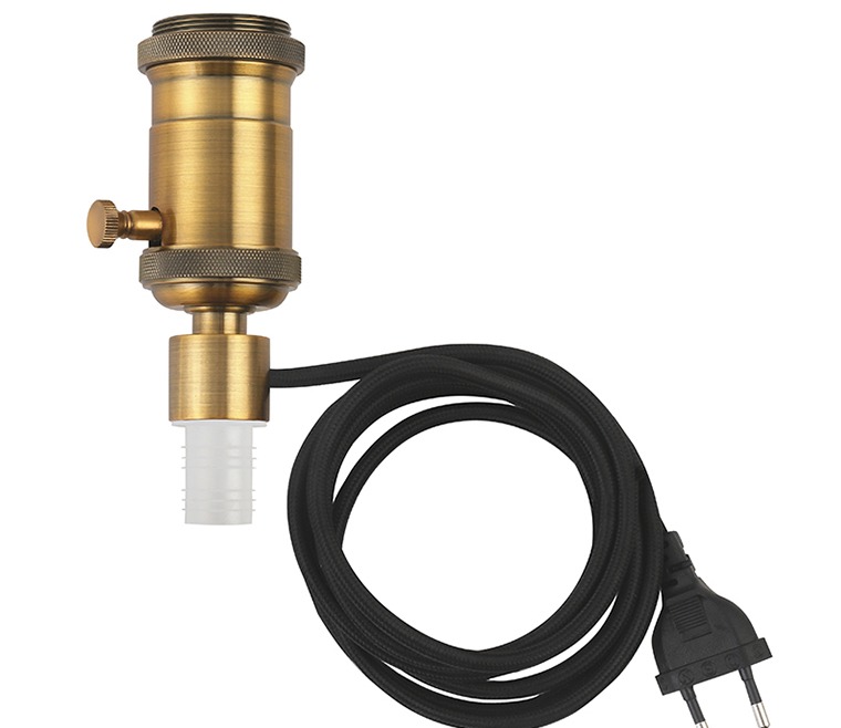 Accessoires pour transformer une bouteille en verre en lampe