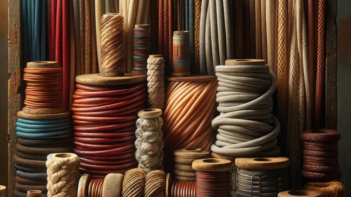 Câble électrique textile pour créer des lampes