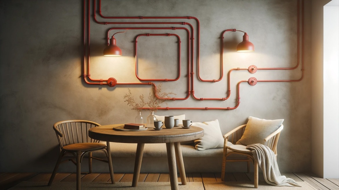 Installation électrique apparente décorative | idées et matériaux pour surface