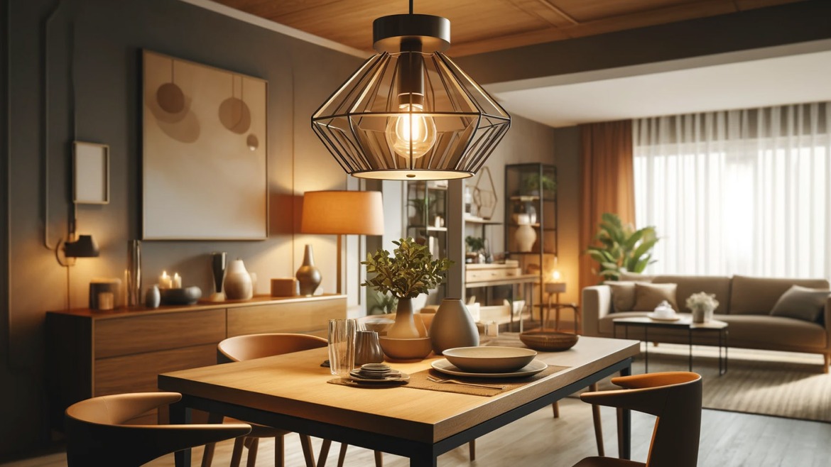 Les accessoires qui composent une lampe suspendue au plafond