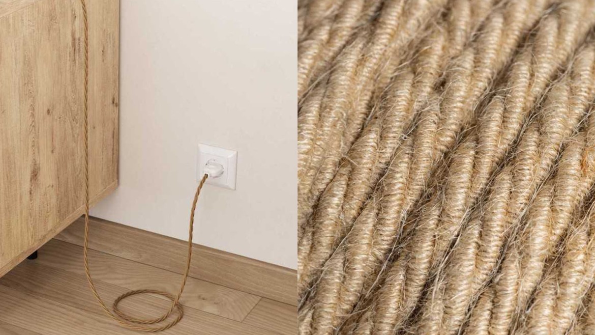 Câbles textiles décoratifs pour créer des luminaires